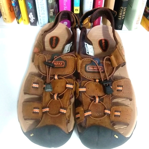 RUMDAX MEN'S LEATHER OUTDOOR CLOSED TOE SPORT SANDALS SIZE EU48-US 14 NWT - Picture 10 of 15